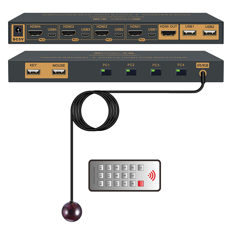 Kvm Switch Hdmi 4 In 1 Out